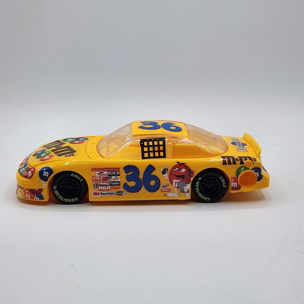 1998 M&Ms NASCAR Race Car 36 Yellow Budweiser Pedigree Toy
